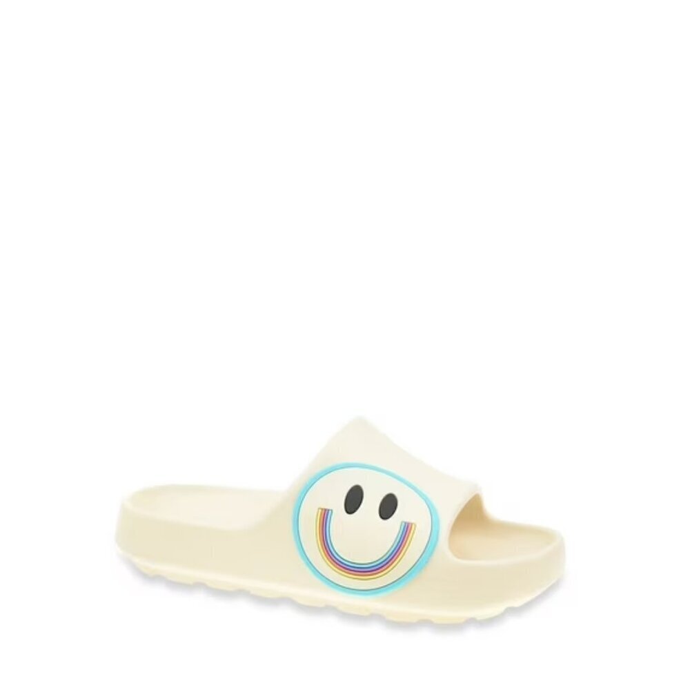 Wonder Nation Little Girl & Big Girl Icon Eva Slide Sandals, Size 13/1, Beige